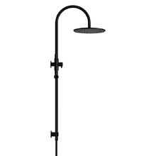 Round Gooseneck 300mm Twin Shower with single function hand shower